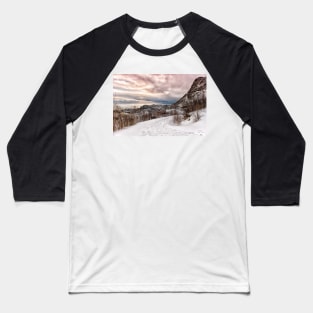 The Snowy Road to Kabelvåg Baseball T-Shirt